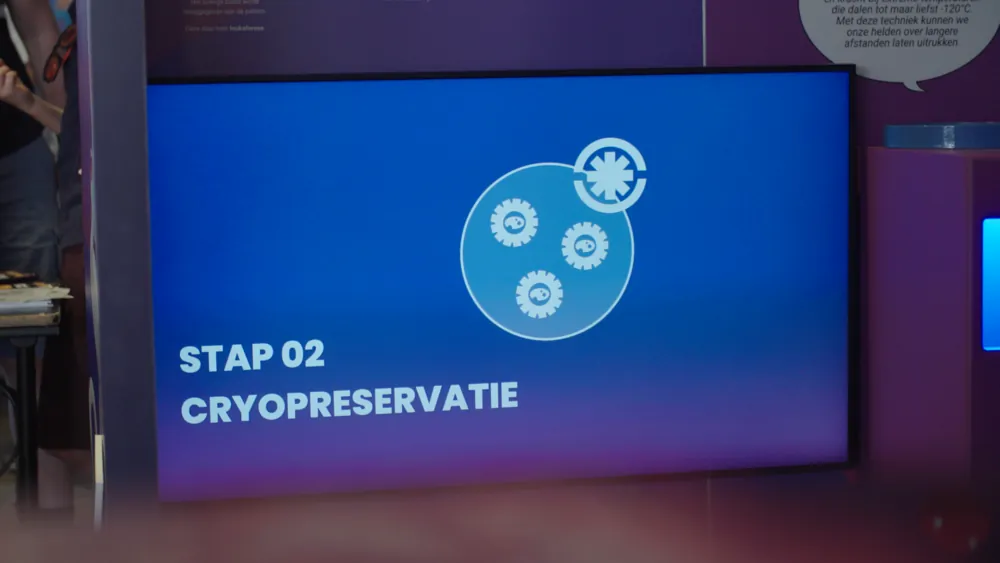 Booth screen — STAP 02, Cryopreservatie
